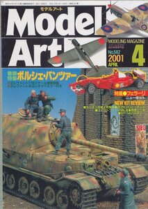 ■送料無料■Y21■モデルアート■2001年４月No.582■特集：ポルシェ・パンツァー　フェラーリ■(概ね良好）