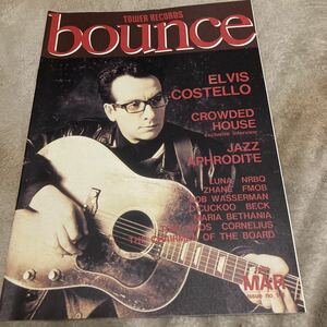 タワーレコード「bounceバウンス」NO.141、エルヴィス・コステロ、ゴッドファーザー、クラウデッド・ハウス、ジャスの女神