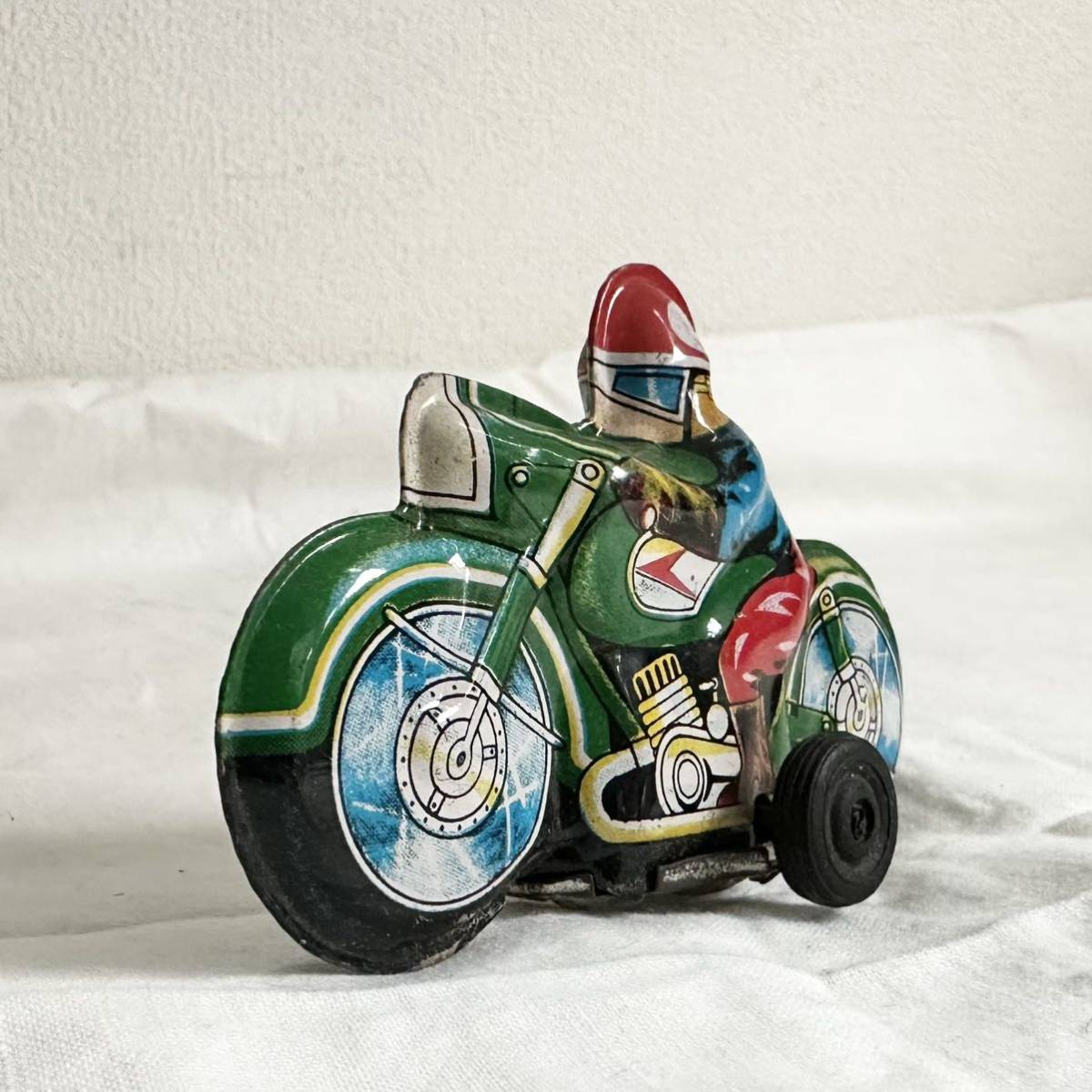 ブリキ おもちゃ バイク ゼンマイ式 ターンアクション 日本製 | www
