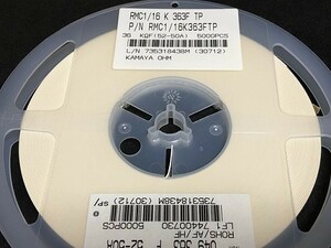 釜屋電機　RMC1/16K-363FTP　5000個/巻　角板形チップ抵抗器　1608サイズ　36kΩ　0.1W　F品