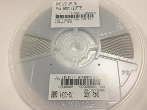 釜屋電機　RMC1/2JPTE　4000個/巻　角板形チップ抵抗器　5025Mサイズ　0Ω　0.75W　E品