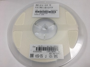 釜屋電機　RMC1/8K101FTP　5000個/巻　角板形チップ抵抗器　3216Mサイズ　100Ω　0.25W　F品