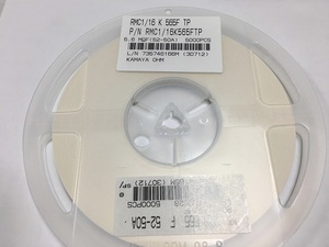 釜屋電機　RMC1/16K-565FTP　5000個/巻　角板形チップ抵抗器　1608サイズ　5.6MΩ　0.1W　F品