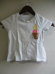 【babyGap】 Tシャツ キッズ サイズ:100 色:ライトブルー 身丈:34 身幅:30 肩幅:26/JAO