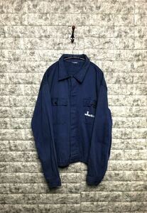 1970s Italy MOLESKIN WORK JACKET ヴィンテージ イタリア モールスキン ワークジャケット カバーオール 60s ユーロ ブルー フランス