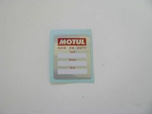 MOTUL 正規品　ステッカー　NOW ON DUTYⅡ　35×28mm　モチュール　新品　送料￥84