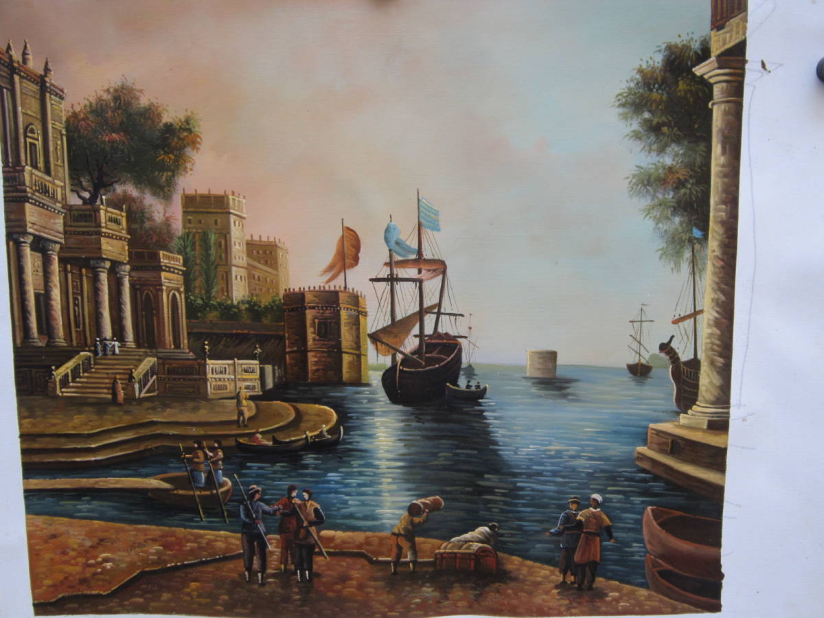 副本8号手绘, 油, 世界名画罗兰·尤利塞斯将克利塞斯归还给他的父亲画布仅原画在卢浮宫博物馆, 绘画, 油画, 自然, 山水画