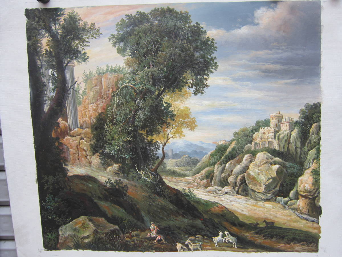 الاستنساخ رقم 8, مرسومة باليد, زيت, قماش روائع العالم فقط 46 × 38, تلوين, طلاء زيتي, طبيعة, رسم مناظر طبيعية