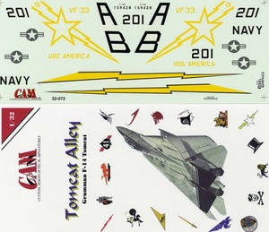 【送料無料：デカール】 CAM DECALS 32 32072 F14 VF33