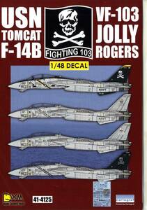 【送料無料：デカール】 Double Excellet Model 41 4125 F14 VF 103 Jolly Rogers