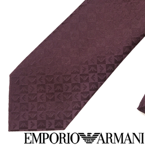 EMPORIO ARMANI エンポリオアルマーニ ネクタイ ダークバーガンディー【剣先幅：7.5cm】 340075-612-00193