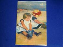 美術館グッズ　マグネット　浜辺で遊ぶ子どもたち（メアリー・カサット）_画像1