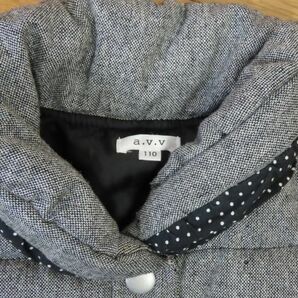 ☆【美品】a.v.v アーベーベー 女の子 ツイード中綿ジャケット １１０の画像3