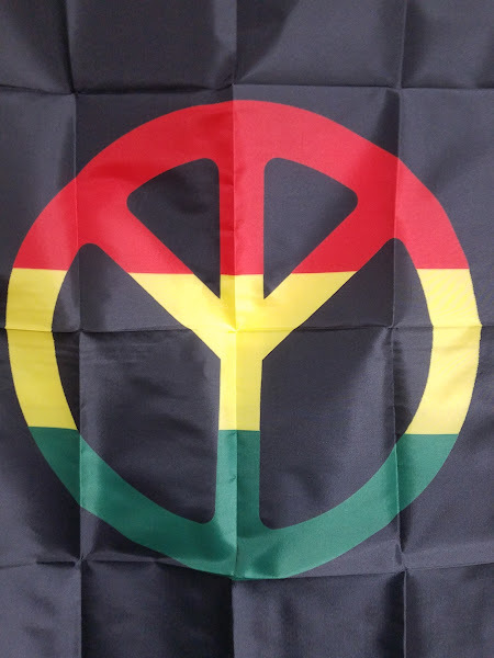 Immediate decision, brand new, unused, shipping included! Rasta color peace mark flag, tapestry, reggae goods / YW1918, Handmade items, interior, miscellaneous goods, panel, Tapestry