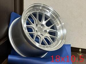 新品！Aodhan DS06 18x10.5+22, +15 5穴 PCD114.3 Silver w/Machined Face 深リム Concave USDM