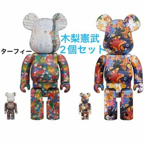 BE@RBRICK ベアブリック MEDICOM TOY メディコムトイ　木梨憲武　感謝　のっ手いこー　PEACH OUT 