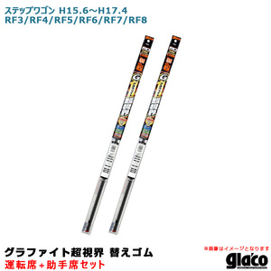 ガラコワイパー 超視界 替えゴム 車種別セット ステップワゴン H15.6～H17.4 RF3/RF4/RF5/RF6/RF7/RF8 運転席+助手席 ソフト99