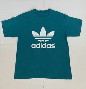 ★90ｓ　ａｄｉｄａｓ　アディダス　両面プリント ビッグトレフォイル Tシャツ