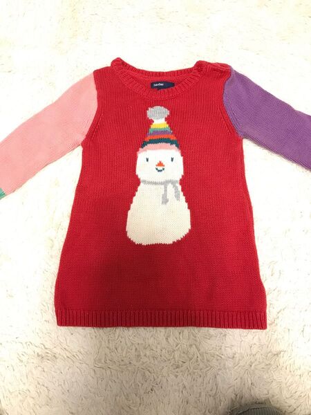 ベビーギャップ 雪だるま ワンピース6〜12ヶ月