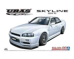 1/24 アオシマ TUNED04 URAS ER34 スカイライン TYPE-R '01