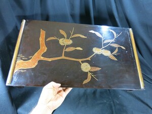 A　栗蒔絵　文台　江戸時代　漆器　調度　硯箱
