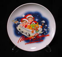 不二家「ペコちゃん＆ポコちゃん」1999年クリスマスプレート/クリスマス絵皿/レア商品/新品_画像1