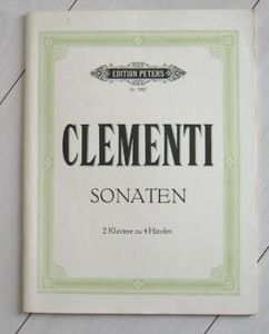 〓輸入楽譜 クレメンティ CLEMENTI 〓ソナタ SONATEN 2 Klaviere zu 4 Handen