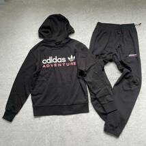 新品未使用 adidas Originals Mサイズ アディダス オリジナルス セットアップ 上下 パーカー ジョガーパンツスウェット ブラック 黒 正規品_画像1