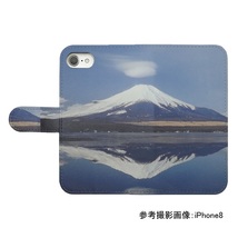 Galaxy A22 5G SC-56B　スマホケース 手帳型 プリントケース 富士山 Mount Fuji 逆さ富士 ふじさん_画像2