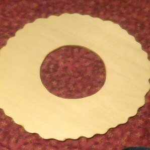 トールペイント白木 《カット白木*リース(大)》ボリューム有り!! ハンドメイド品・形はほぼ良い!