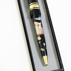 蒔絵 ボールペン ふくろう 漆器 ノック式 海外 ギフト 記念品 プチギフト お土産 プレゼント まきえ