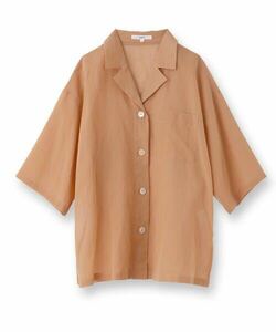  trying on after laundry UNTITLED Untitled [...] cotton auger nji-. collar shirt 2021SS size 2 Brown regular price,18.700 jpy 
