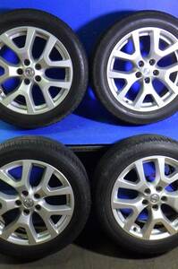 ★(*'ー')★ニッサン 日産純正 18インチ アルミ ホイール+タイヤセット 18×7J +40 5穴 PCD114.3 225/55R18 ダンロップ