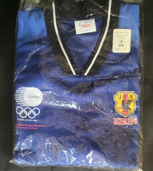 JAF　サッカー2004年オリンピックKIRINのキャンペーンの品になります。 サイズはL　/非売品の未使用の品です。（MD１ジャケット）　　