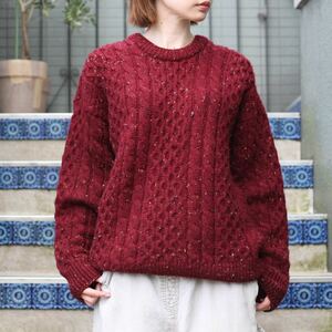 EU VINTAGE GAELTARRA Aran FISHERMAN KNIT MADE IN IRLAND/ヨーロッパ古着フィッシャーマンニット(アランニット)