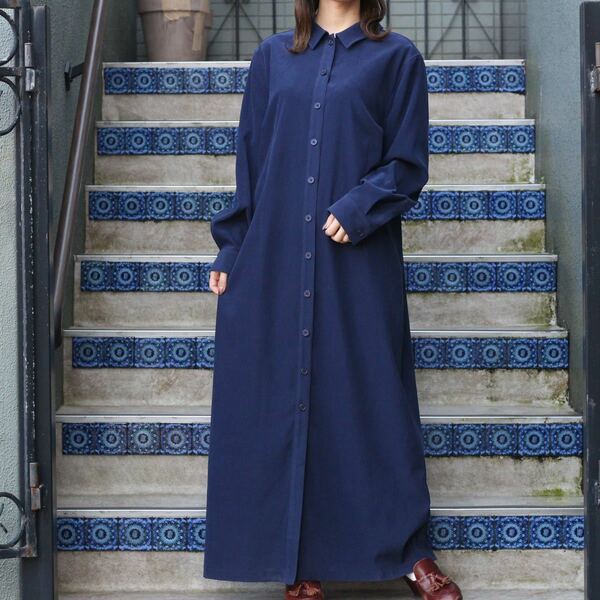 USA VINTAGE AUGUST MAX WOMAN FAKE SUEDE LONG ONE PIECE/アメリカ古着フェイクスウェードロングワンピース