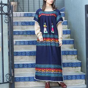 *SPECIAL ITEM* USA VINTAGE EMBROIDERY DESIGN WOOL MEXICAN ONE PIECE/アメリカ古着刺繍デザインウールメキシカンワンピース