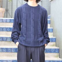 USA VINTAGE Amherst Court by Leigh Morgan CABLE DESIGN COTTON KNIT/アメリカ古着ケーブルデザインコットンニット_画像2