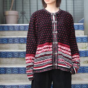 USA VINTAGE CROFT&BARROW NODIC DESIGN CARDIGAN/アメリカ古着ノルディックデザインカーディガン