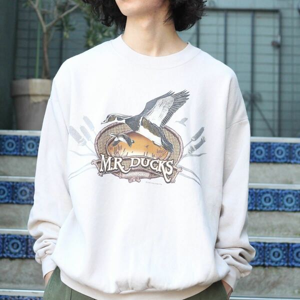 USA VINTAGE M.R DUCKS DUCKS DESIGN OVER SWEAT/アメリカ古着ダックデザインオーバースウェット