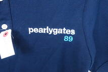 PEARLY GATES(パーリーゲイツ) ポロシャツ 紺 メンズ 4 053-160657 ゴルフウェア 2207-0151 中古_画像2