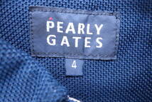 PEARLY GATES(パーリーゲイツ) ポロシャツ 紺 メンズ 4 053-160657 ゴルフウェア 2207-0151 中古_画像4