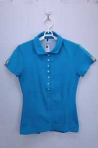 【感謝セール】NIKE GOLF(ナイキゴルフ) ポロシャツ 水色 レディース M ゴルフウェア 2206-0162 中古