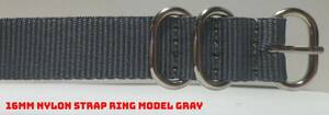 16MM NATO military nylon belt new goods dark * gray NATO RING tail pills model 