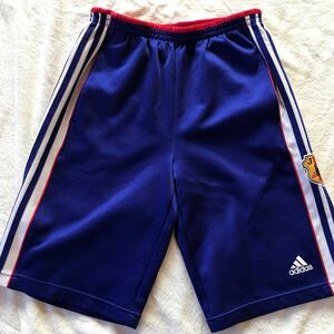 adidas アディダスハーフパンツ　日本代表　JFA 日本製　160 ジャージ　スリーライン　八咫烏　1999年