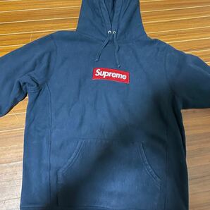 Supreme 2012FW Box Logo Hooded Sweatshirt "Navy" sizeM