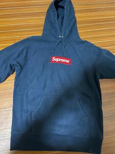 Supreme 2012FW Box Logo Hooded Sweatshirt "Navy" sizeM