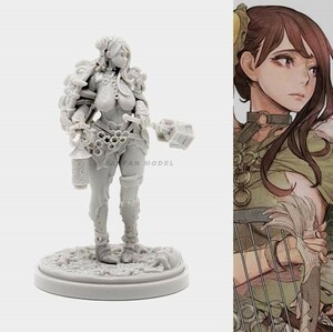 【新品】38mm 1/35 KINGDOM DEATH キングダム・デス クレリク・エコーズ・オブ・デス 2KD 女性戦士 レジン製 フィギュア H164