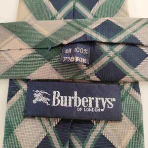 Burberry( Burberry ) темно-синий зеленый проверка галстук 