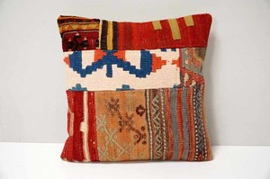 kilim067 未使用 OLD KILIM (オールドキリム) クッションカバー ターキッシュキリム トルコ 手織り 40×40cm 送料無料